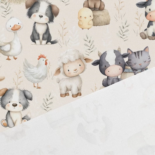Prémium mintás pamutvászon, A farm állatai