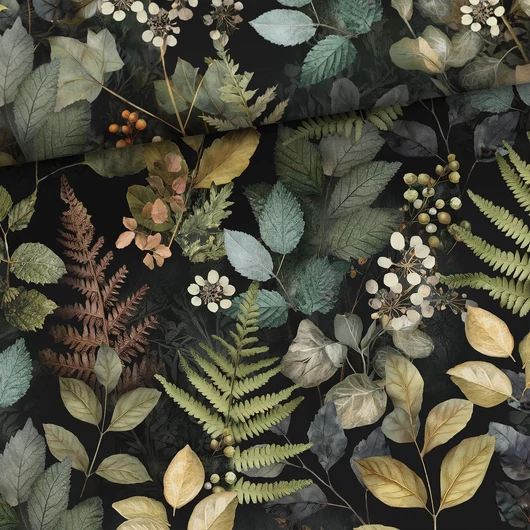 Prémium mintás pamutvászon, Erdei herbárium