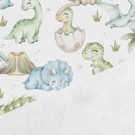 Prémium mintás pamutvászon, Kicsi dínók