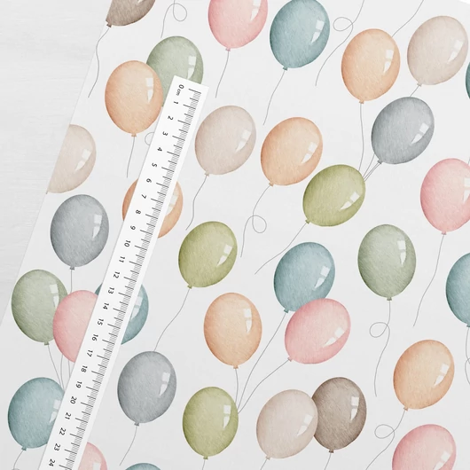 Prémium mintás pamutvászon, Lufik