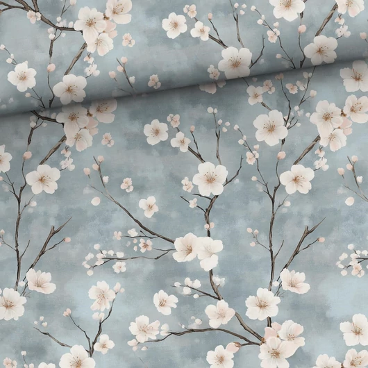 Prémium pamut jersey, Sakura virágzás