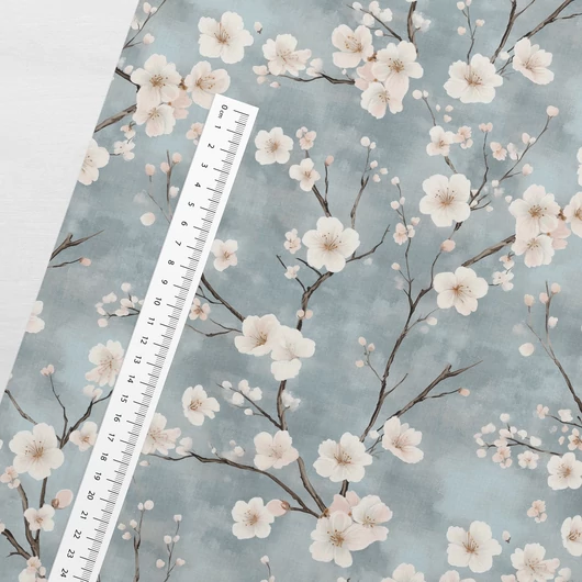 Prémium pamut jersey, Sakura virágzás