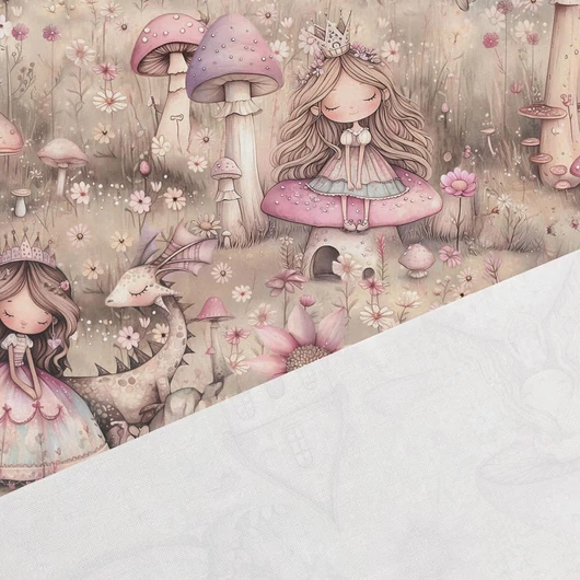 Prémium mintás pamutvászon, Sárkány Királyság