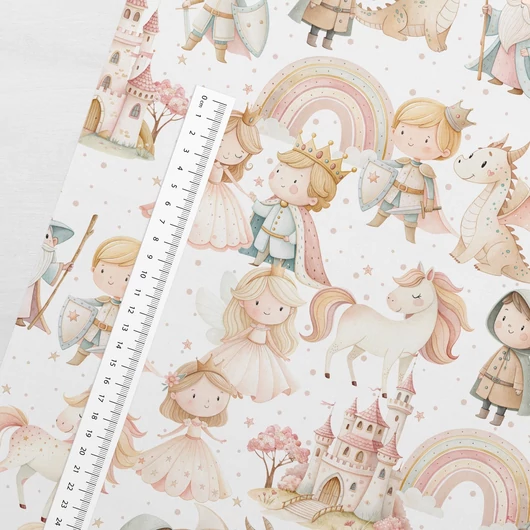 Prémium mintás pamutvászon, Tündéri királyság