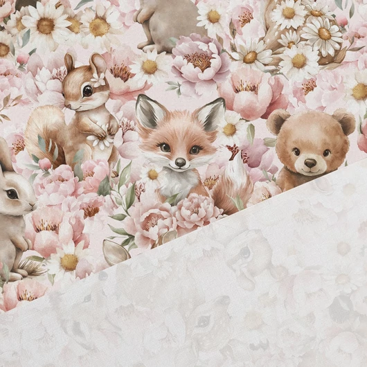 Prémium mintás pamutvászon, Virágok között