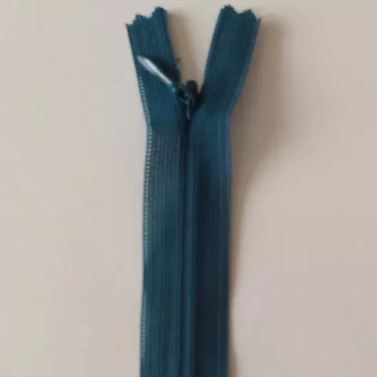 Rejtett cipzár, 40 cm petrol kék