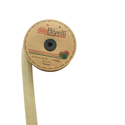 Pamut ferdepánt drapp színben 30 mm