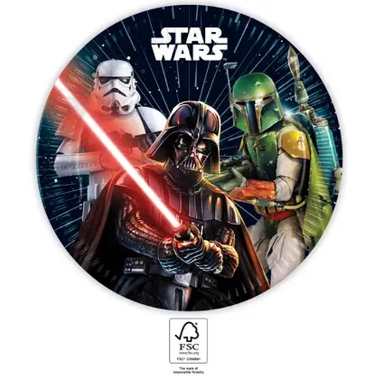 8db papírtányér 23cm STAR WARS GALAXY