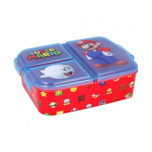 Super Mario 3 rekeszes szendvicses doboz gyerekeknek