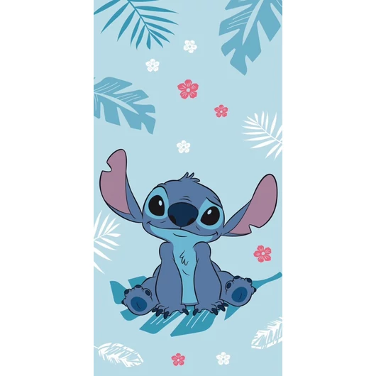 Disney Stitch Blue 100% pamut strandtörölköző - 70x140 cm