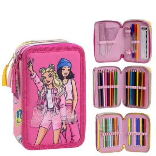 Barbie 3 emeletes Töltött tolltartó 