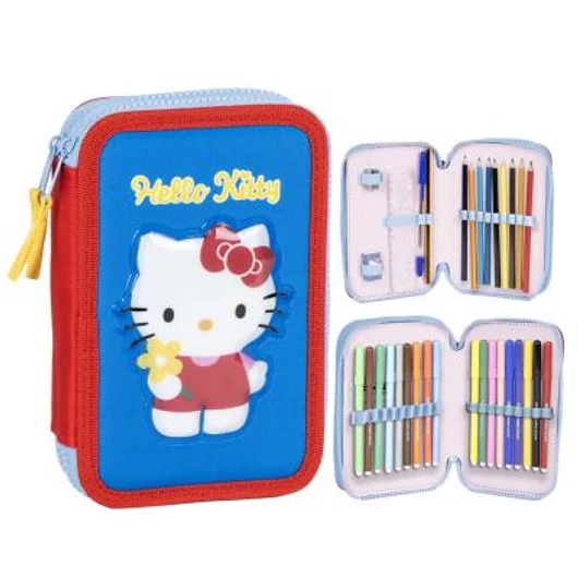 Hello Kitty töltött emeletes tolltartó