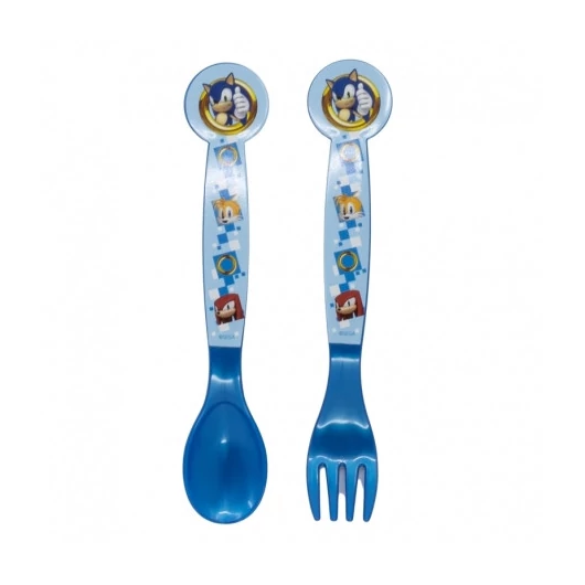 Sonic Műanyag evőeszköz készlet (kanál és villa) BPA mentes
