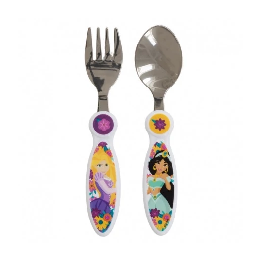 2 DB ELLIPTIKUS FÉM EVŐESZKÖZ SZETT DISNEY PRINCESS BÁTOR ÉS MESZ