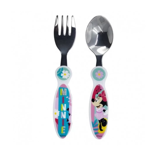 2 DB ELLIPTIKUS FÉM EVŐESZKÖZ SZETT MINNIE MOUSE TÖBB MINNIE