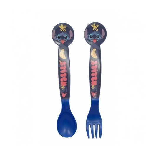 Stitch Műanyag evőeszköz készlet (kanál és villa) BPA mentes