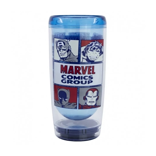 Duplafalú Műanyag Prémium Pohár 705 ML MARVEL AVENGERS (SmartGrip technológiával ellátott)