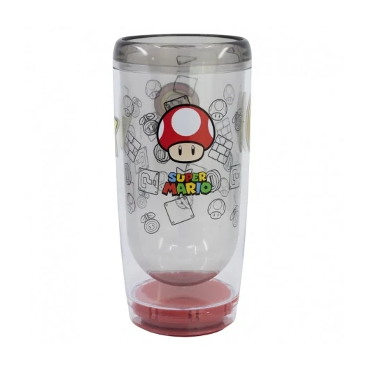 Duplafalú Műanyag Prémium Pohár 705 ML SUPER MARIO POWER (SmartGrip technológiával ellátott)