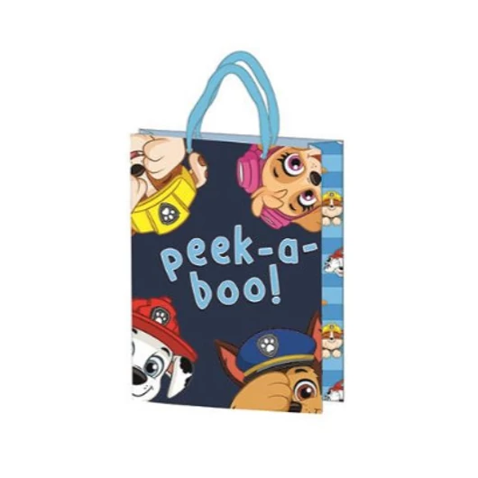 Ajándéktasak 34x26x12cm. 4ass FSC  Paw Patrol Blue