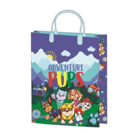 Ajándéktasak 32x27x10cm, laminált műanyag felülettel - Paw Patrol Pink
