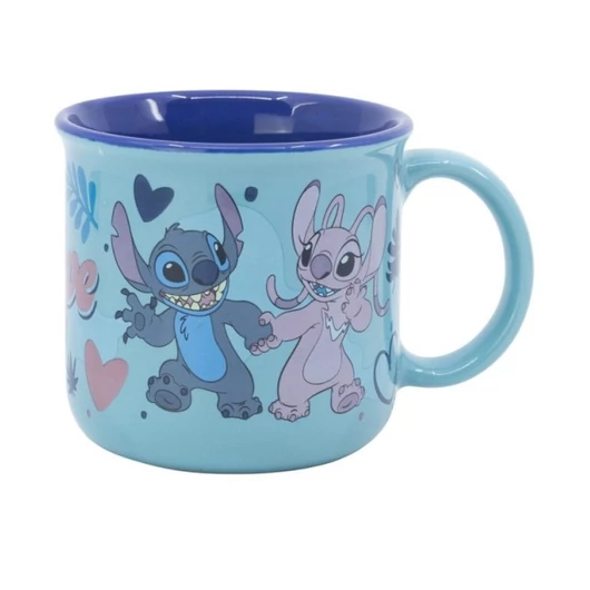 Stitch & Angel kerámia reggeliző bögre 350ML ajándék dobozban