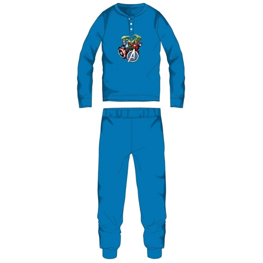 Bosszúállók téli vastag gyerek pizsama - pamut flanel pizsama - világoskék - 110