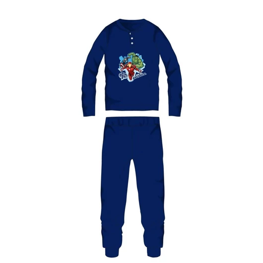 Bosszúállók téli pamut gyerek pizsama - interlock pizsama - sötétkék - 122