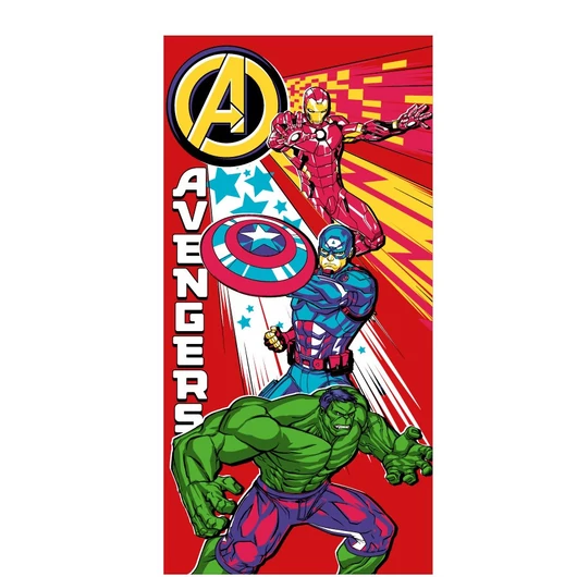 Bosszúállók gyorsan száradó gyerek strandtörölköző - 70x140 - piros