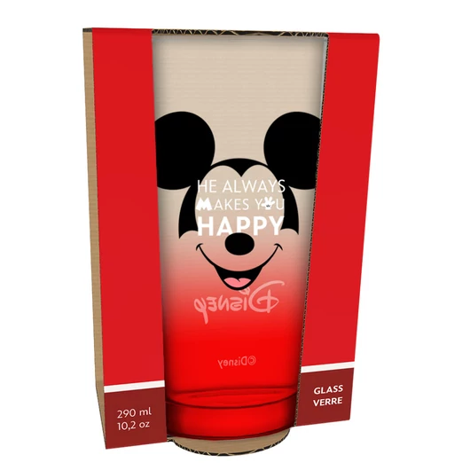 Mickey egér prémium üveg pohár - 290ml