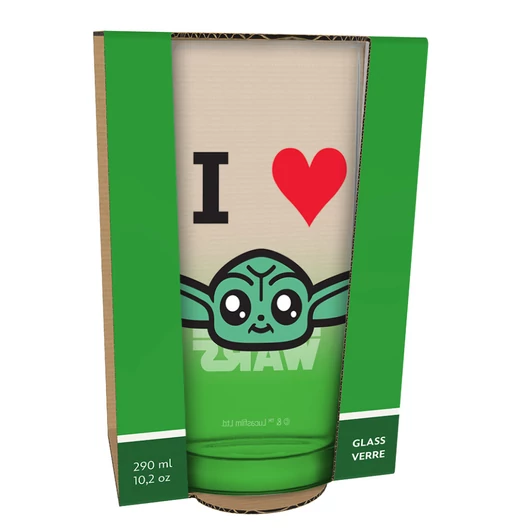 Star Wars Baby Yoda prémium üveg pohár - 290m