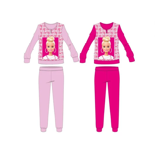 Barbie téli vastag pamut pizsama kislányoknak - flanel - pink - 116
