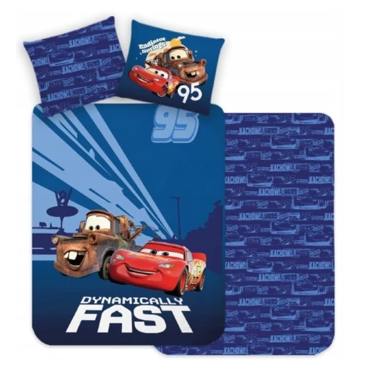 Verdák Villám McQueen és Matuka 100% pamut ágyneműgarnitúra 140x200cm ágyneműhuzat + 70x90cm párnahuzat