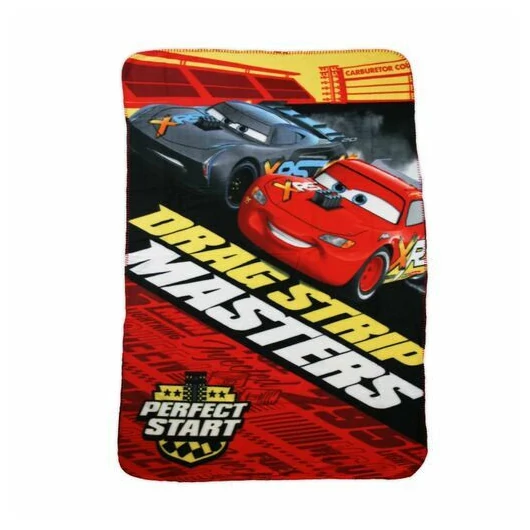 Verdák kisfiú polár takaró - 100 x 150 cm - fekete-piros