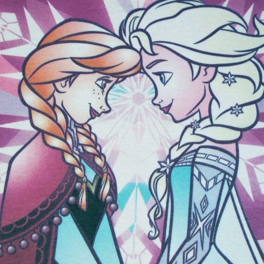 Téli pamut gyerek pizsama - Jégvarázs - pink - 116