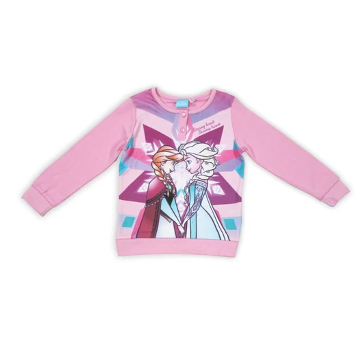 Téli pamut gyerek pizsama - Jégvarázs - világosrózsaszín - 104