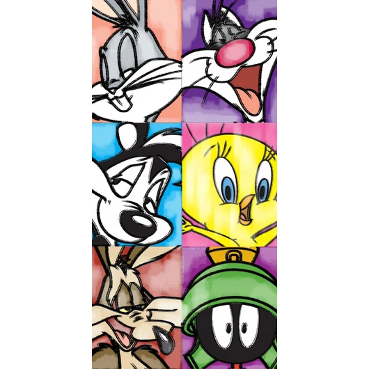 Bolondos dallamok (Looney Tunes) 100% pamut strandtörölköző 70x140cm