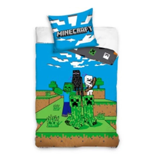 Minecraft - A CSAPAT 100% pamut ágyneműgarnitúra 140x200cm ágyneműhuzat + 70x90cm párnahuzat