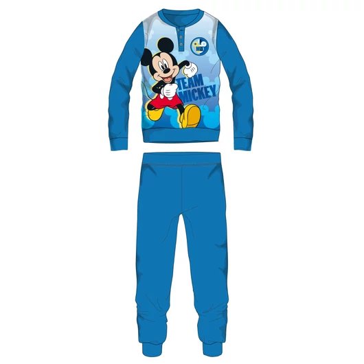 Disney Mickey egér polár pizsama - téli vastag gyerek pizsama - világoskék - 116