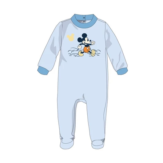 Disney Mickey egér baba velúr rugdalózó - világoskék - 1-3 hónapos babának