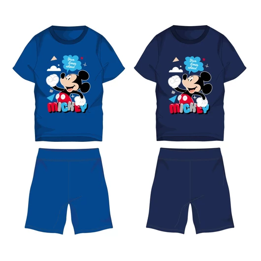 Disney Mickey egér pamut nyári együttes - póló-rövidnadrág szett - sötétkék - 122