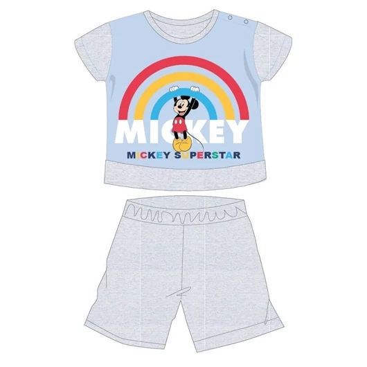Disney Mickey egér nyári rövid ujjú baba pizsama - pamut jersey pizsama - szürke - 98