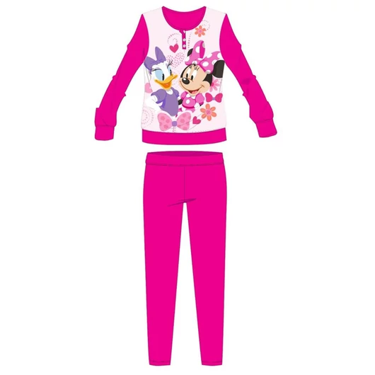 Disney Minnie egér téli vastag gyerek pizsama - pamut flanel pizsama - pink - 116