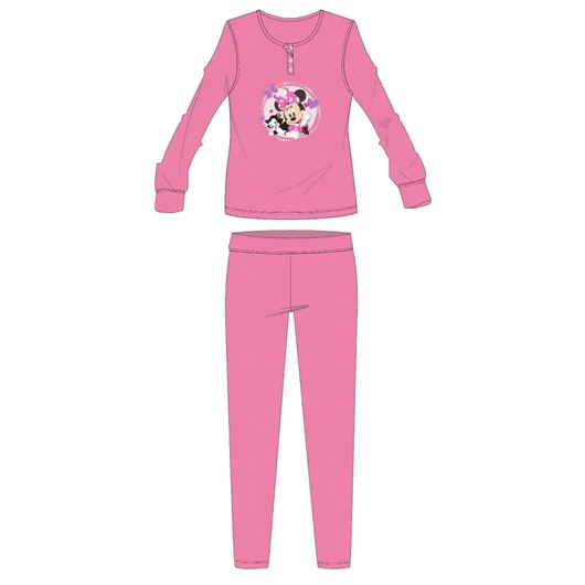 Disney Minnie egér pamut flanel pizsama - téli vastag gyerek pizsama - rózsaszín - 110