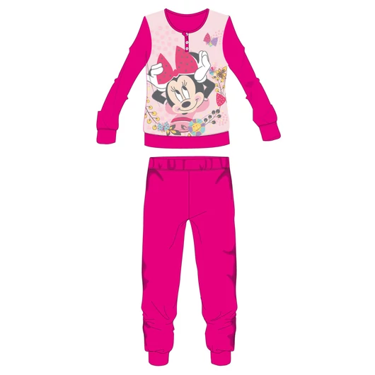 Disney Minnie egér polár pizsama - téli vastag gyerek pizsama - pink - 116