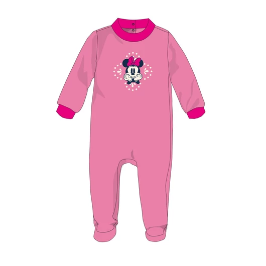 Disney Minnie egér baba velúr rugdalózó - roz - 1-3 hónapos babának