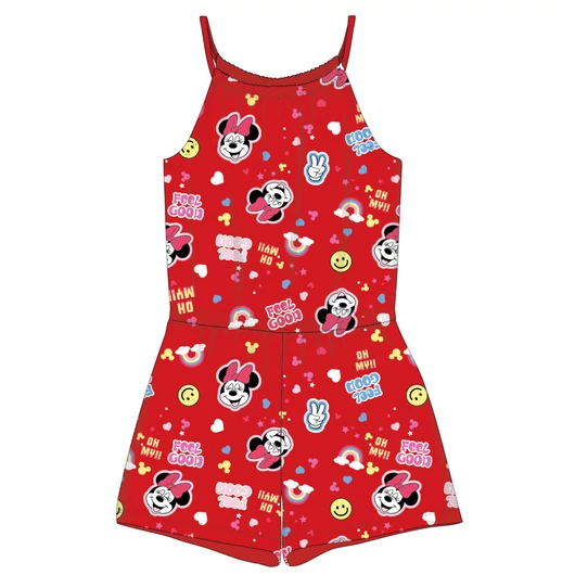 Disney Minnie egér nyári pamut overál - piros - 116