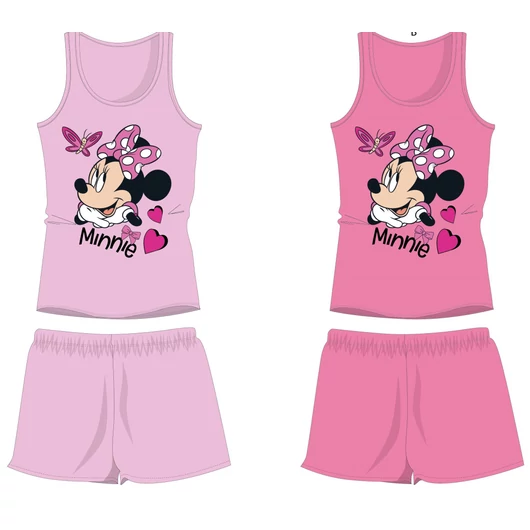 Disney Minnie egér pamut nyári együttes - trikó-rövidnadrág szett - rózsaszín - 104