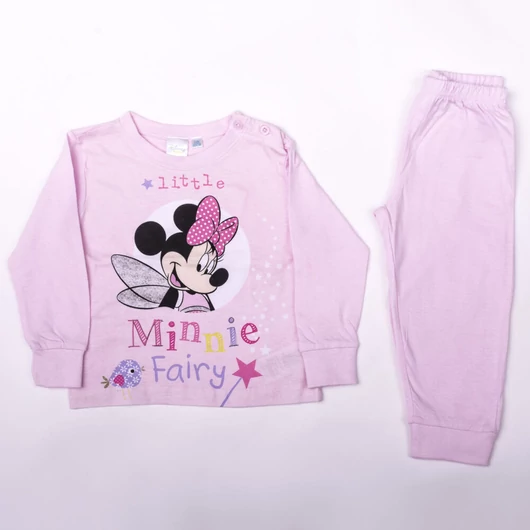 Hosszú vékony baba pizsama - Minnie egér - világosrózsaszín - 92