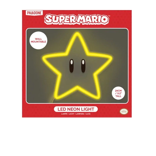 Super Mario SuperStar falra szerelhető led neon
világítás