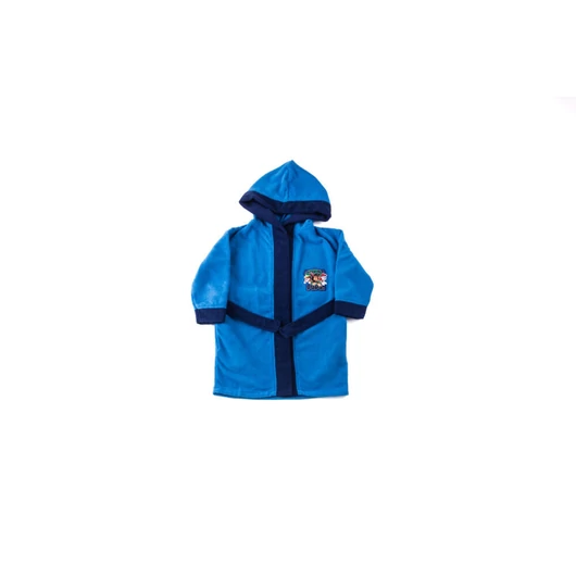 Gyerek köntös - Mikroszálas kapucnis - Mancsőrjárat - 110-116 - középkék